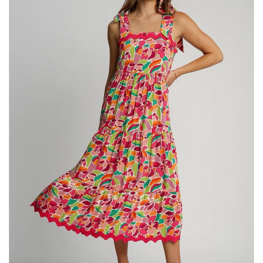 Floral Multicolor Sleeveless Dress